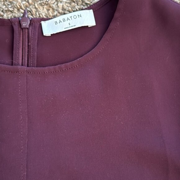 Aritzia Babaton Flowy Dressy Tank Top Blouse Purple Size Small Zipper Back - Picture 2 of 7